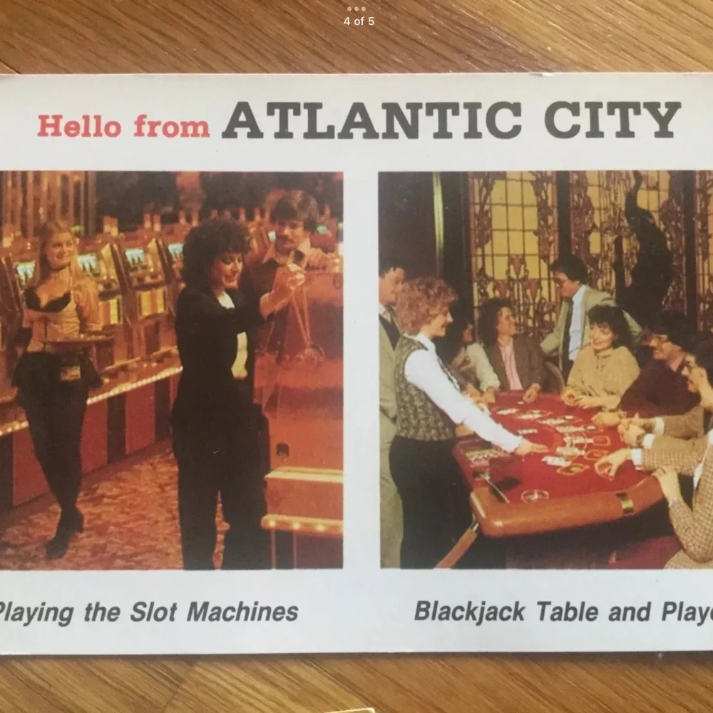 VINTAGE POSTCARDS 3 ATLANTIC CITY BALLY RESORT CASINO BOARDWALK POST CARDS NJ